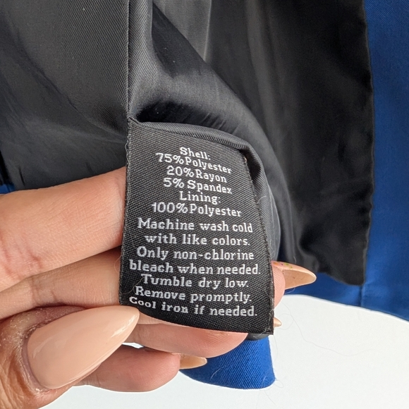 Rock & Republic royal blue tuxedo blazer - Picture 5 of 10